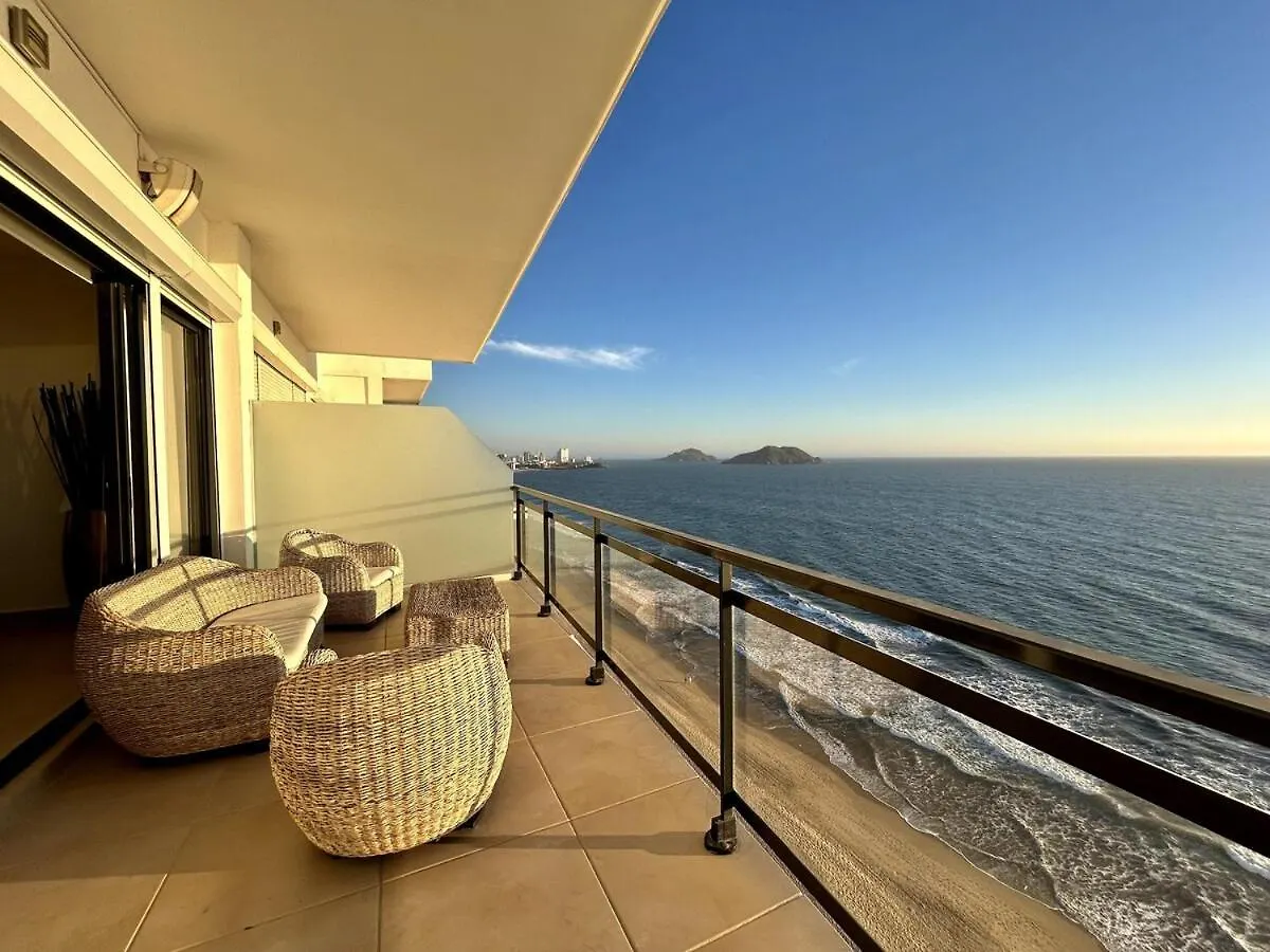 דירות מזטלן Depa Con Espectacular Vista Al Mar A Pie De Playa Torre Perla 1102