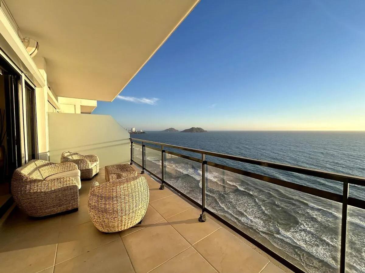 דירות מזטלן Depa Con Espectacular Vista Al Mar A Pie De Playa Torre Perla 1102 0*,